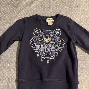 Kenzo Kids Dark Blue Tiger Graphic Sweatshirt